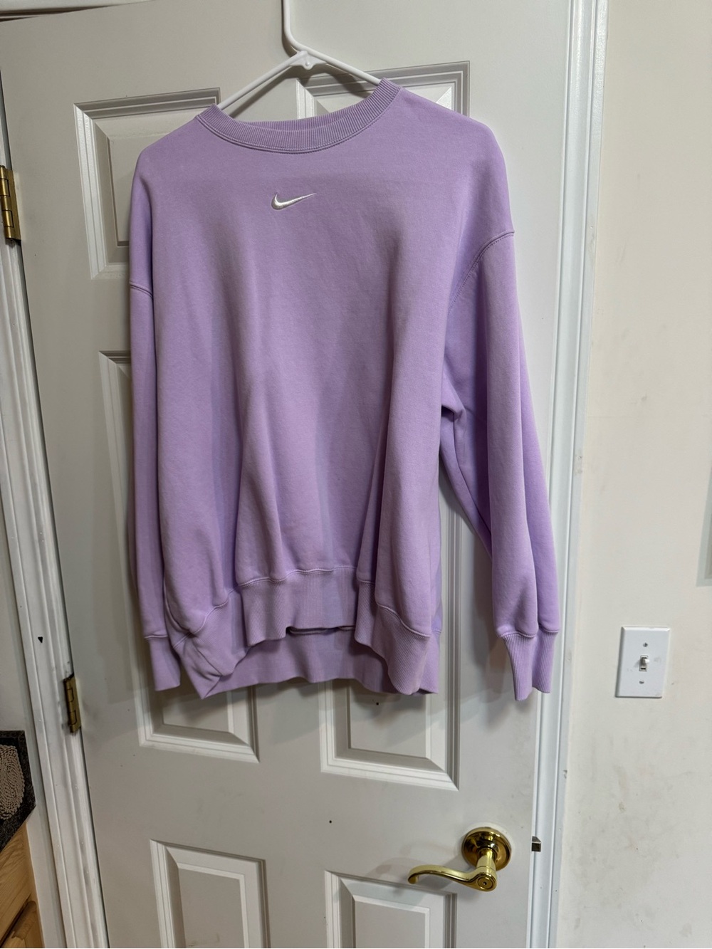 Nike Lavender Crewneck Sweatshirt with White Swoosh
